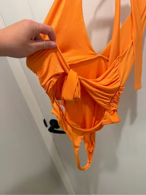 Urban Outfitters Orange Halter-Back Bodysuit thumbnail 3