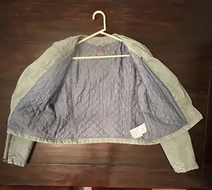 Women’s Gap quilted Canvas Moto Jacket Size 12 thumbnail 10