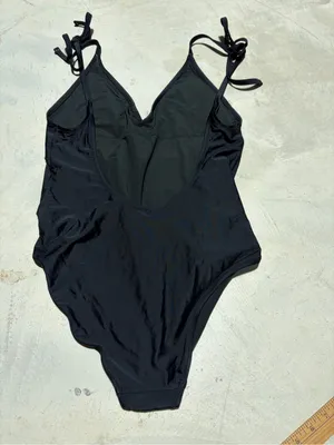 Aerie one piece full coverage black swimsuit large thumbnail 4