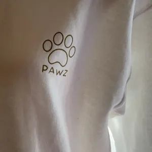 PAWZ White Hoodie with Paw Print thumbnail 2
