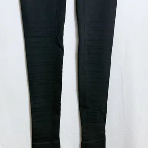 Blanqi Black Moto Cuffed Hipster Belly Support Maternity Leggings Size L thumbnail 5