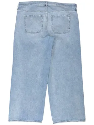 NEW Old Navy Mid Rise Slouchy Wide Leg Jeans Light Wash Baggy Button Fly Sz 18 thumbnail 2