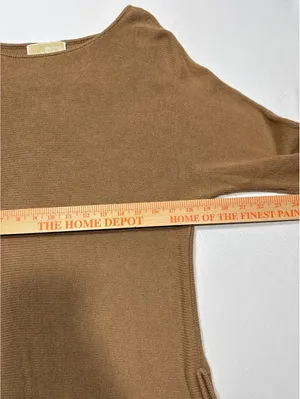Michael Kors Cozy Camel Knit Sweater with Side Zipper - Size thumbnail 3