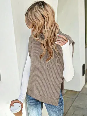 Shein Turtleneck Sleeveless Knit top thumbnail 2