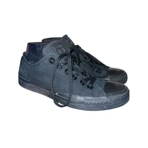 Converse Chuck Taylor All Star Low Top Black Women's 7 Monochrome Sneakers thumbnail 2