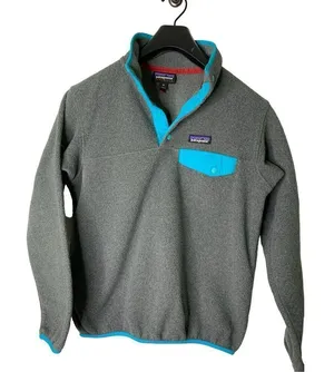 Patagonia Synchilla snap T fleece pullover gray women's size XS thumbnail 1