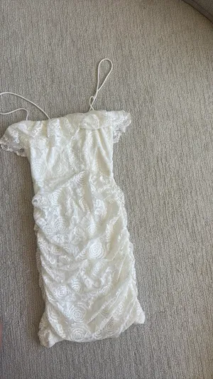 Hello Molly Laced Hearts Mini Dress White thumbnail 2