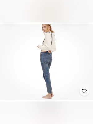 Free People Overalls Blue Jean Denim Bib One Piece Straight Leg Size 29 Overalls thumbnail 2
