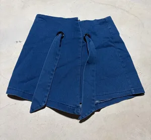 Altar’d state Blue Skort with Front Tie small thumbnail 1