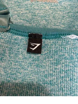 Gymshark Sky Blue Seamless High-Neck Sports Bra thumbnail 2