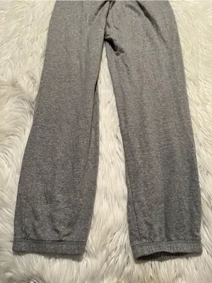 Nike Women's Size XS Sweatpants Joggers Light Heather Gray White Mid-Rise Cotton thumbnail 7