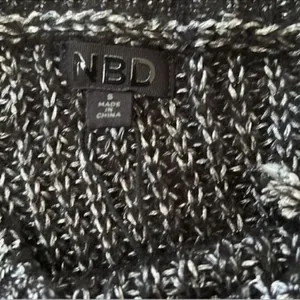 NBD Mundaka Distressed Oversized Black Metallic Sweater(Size Small) thumbnail 5