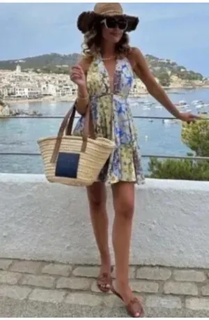 NWT! Zara Blogger Favorite Daisy Bloomcore Halter Mini Dress - Size XL thumbnail 13
