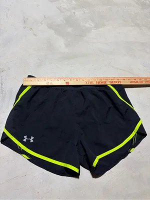 Under Armour Black Shorts with Neon Yellow Trim medium thumbnail 4