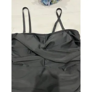 Black One Piece‎ Swimsuit Ruched Tummy Control Spaghetti Strap XL thumbnail 3