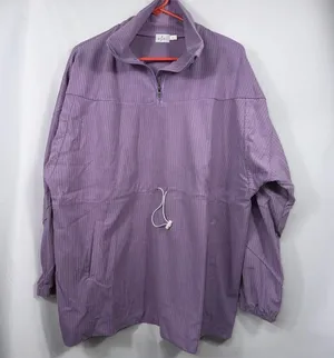 Boutique Purple Corded Quarter Zip Pullover Large NWOT thumbnail 1