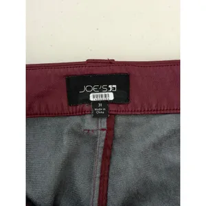 Joe's Jeans Mia Vegan Leather Pants Burgundy Wide Leg Cropped High Rise 31 thumbnail 5