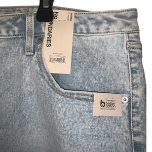 NWT No Boundaries Light Blue Denim Cutoff Shorts Fringe Mid Rise 3” Inseam thumbnail 2