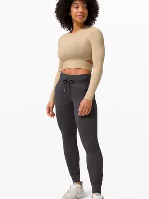 Lululemon LA Cut-Out-Waist Crop LS Size 10 Athleisure Crop Workout Top thumbnail 2