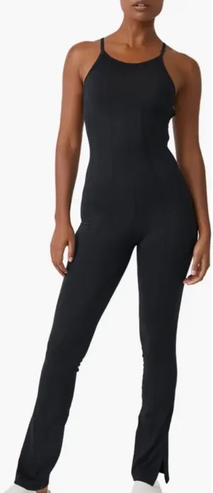 Free People Movement Heat Waves Onesie Jumpsuit in Black thumbnail 1