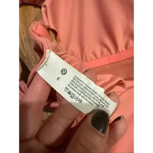 Lululemon waterside square neck swimsuit coral size 6 thumbnail 7