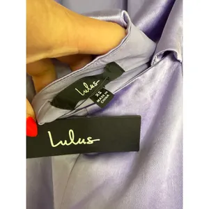 Lulus Perfectly Sleek Lavender Satin Halter Slip Midi Dress Party Extra Small thumbnail 8