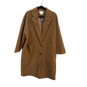 The Korner Anthropologie Chore Utility‎ Barn Long Velvet Coat Size 8 Oversized thumbnail 2
