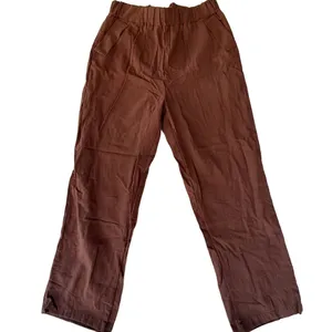 Women's Brown Linen Style Pull On Pants Size M #260323 thumbnail 1