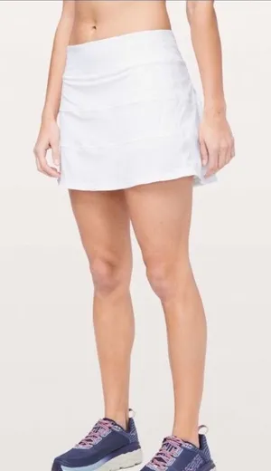 Lululemon Pace Rival Skirt *4-way Stretch 15" White Size 4 Tall thumbnail 1