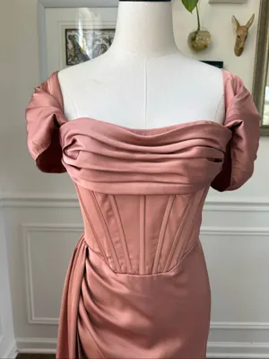 Azazie Amyra Stretch Rosette Mermaid Off the Shoulder Stretch Satin Convertible thumbnail 4