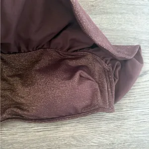 Abercrombie & Fitch Shimmer One-Shoulder Ruffle Bralette Swim Top -‎ Size L NWOT thumbnail 5
