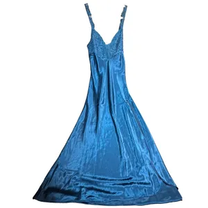 Victoria's Secret Gold Label Teal Satin Lace Nightgown M Lingerie Elegant Vintage thumbnail 15