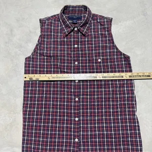 Abercrombie & Fitch Button Down Shirt Vest Women's SZ M Vintage Y2K 100% Cotton thumbnail 4