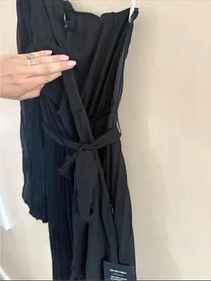 Lulus Divine Charm Black Pleated One-Shoulder Maxi Dress Size XL Formal wedding thumbnail 8