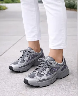 Adidas Ozmillen Sneakers Women 6.5 Gray Purple Y2K Chunky Dad Shoes NWT thumbnail 1