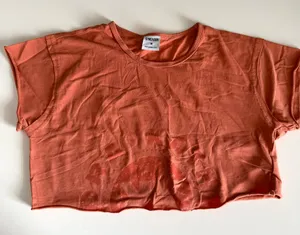 Gymshark orange cropped top thumbnail 1