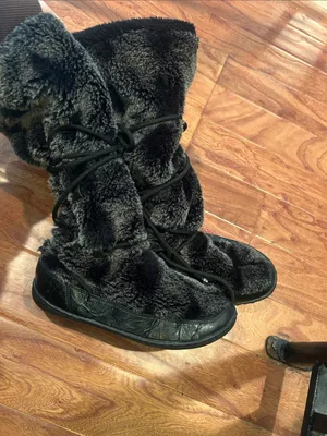 Vintage Fuel Y2K Tall Wrap Winter Fur Boot Women’s Size 7 thumbnail 3