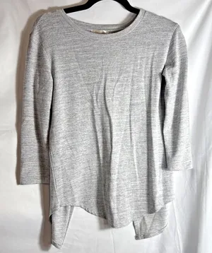 RD Style Maternity T Shirt Women's Small Grey Open Back 3/4 Sleeves thumbnail 1