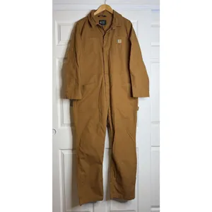 Carhartt Brown Solid Relaxed Fit Coverall Jumpsuit BN6071-W Rugged Flex Canvas thumbnail 3