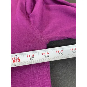 J.Crew 100% Merino Wool Sweater Women S Magneta Purple V-Neck Lightweight thumbnail 11
