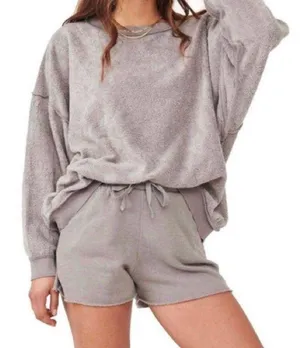 Free People Movement 🆕 Grey Kelly Sweater Top S🆕 thumbnail 1