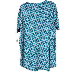 Disney LuLaRoe medium Irma Minnie Mouse turquoise pink hi low oversized tunic thumbnail 3