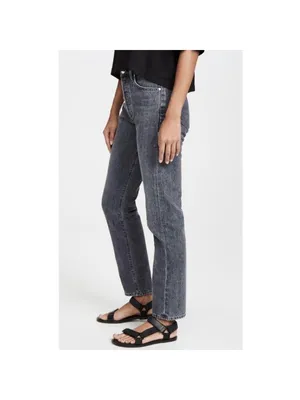 Goldsign‎ Benefit Jeans Size 24 Gray High Rise Straight Rigid Old Money Minimal thumbnail 13