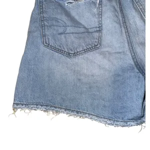 American Eagle High Rise‎ Baggy Shorts Size 26 Distressed Light Wash Spring Mom thumbnail 9