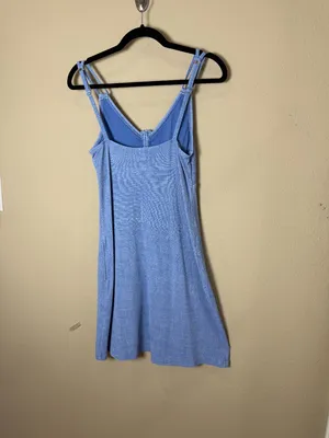 Tommy Bahama Island Cays Mini Dress Textured Light Blue Pique Knit Size XS thumbnail 5