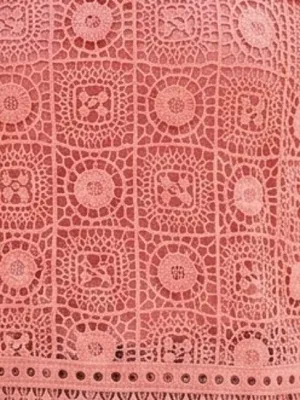 Rue 21 Pink Crochet Fringe Tank Top Boho Festival Beach Cami Lined L thumbnail 7