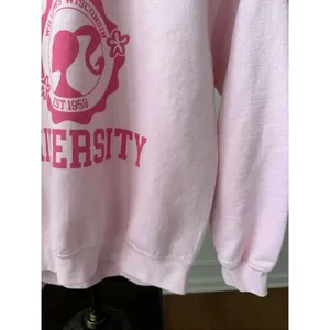 NWOT Barbie Doll University Crewneck Sweatshirt Pink M thumbnail 4