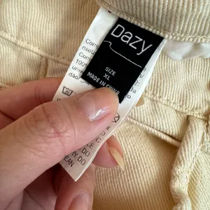 SheIn Light Cream Beige High Waisted Straight Leg Cotton Baggy Pants thumbnail 5