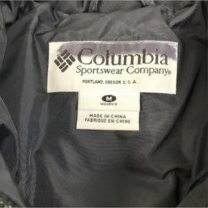 COLUMBIA Duck Down Puffer Jacket Women M Black Full Zip Light Everyday Travel thumbnail 8