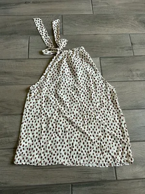 Papermoon Cream Halter Camisole with Brown Polka Dots thumbnail 4